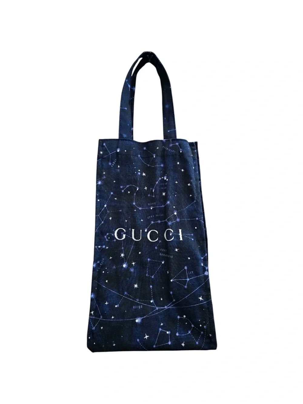 Gucci Navy Constellation Print Messenger Tote